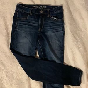American eagle dark wash skinny jeans